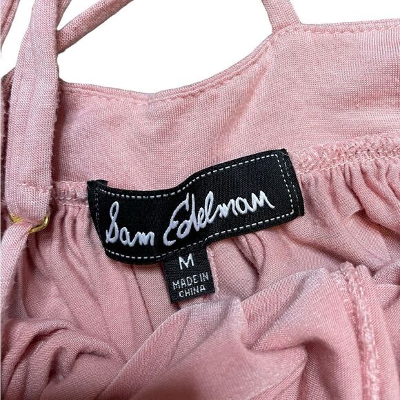 SAM EDELMAN Flowy Lacy Romper Pink Size Medium - Picture 9 of 9